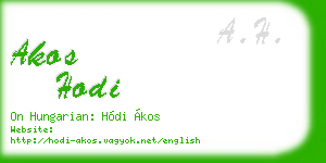 akos hodi business card