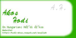 akos hodi business card